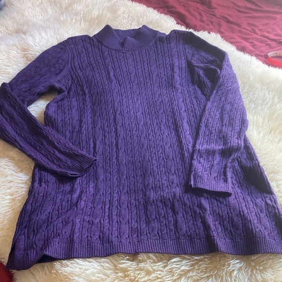 Lands end cable knit sweater size M - Picture 5 of 9